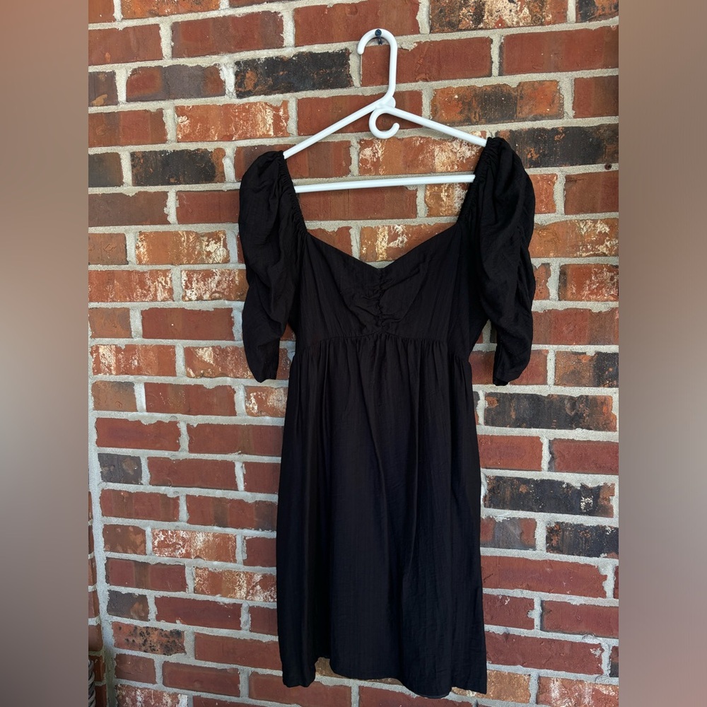 The Post Black Puff Sleeve Dress